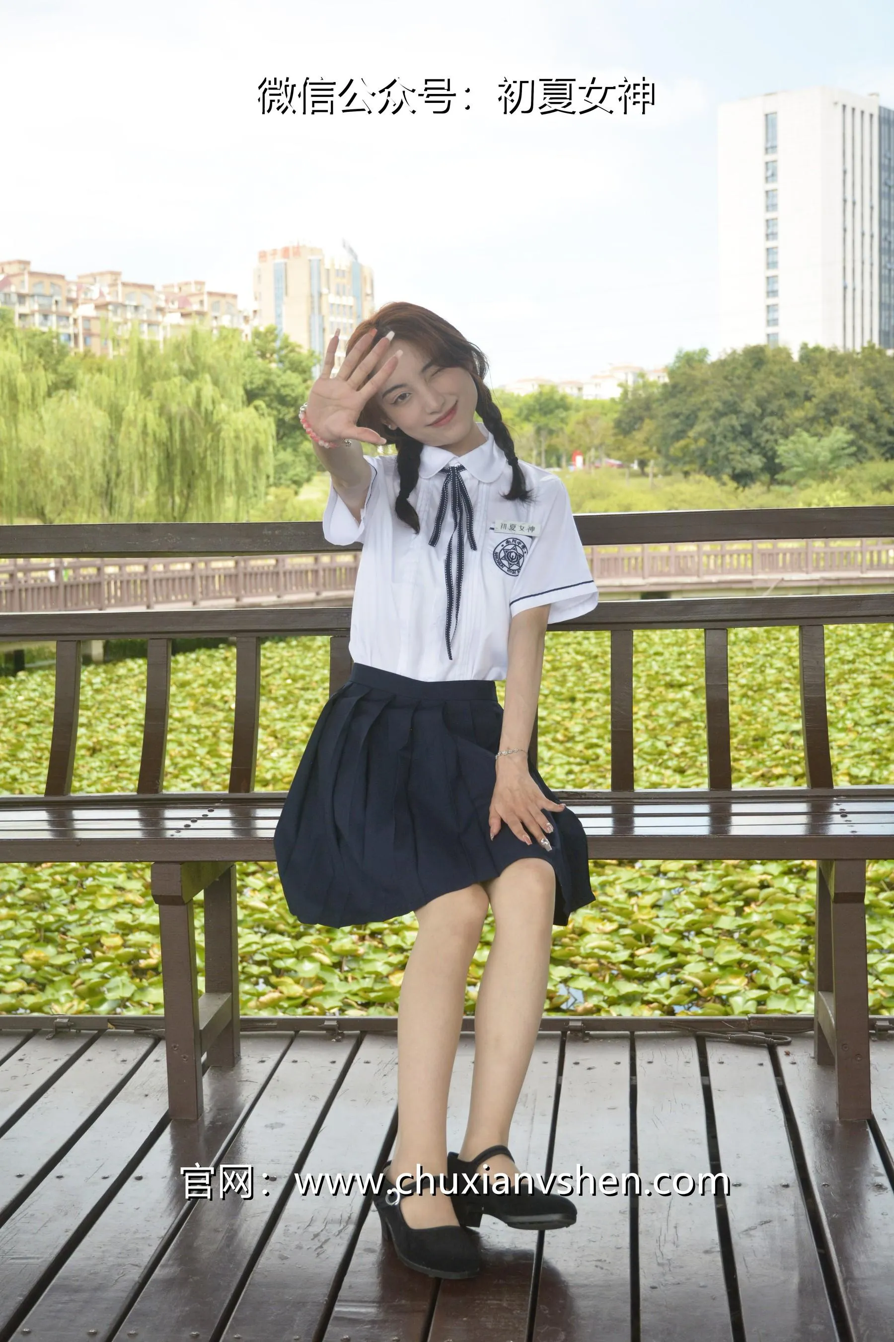 初夏女神 NO.027 柒柒 职高校服 [140P]插图5